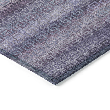 Addison Chantille ACN2029 Stripes Machine Made Transitional Plum Rug
