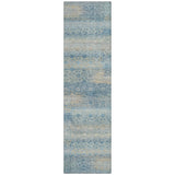Addison Chantille ACN2029 Stripes Machine Made Transitional Teal Rug