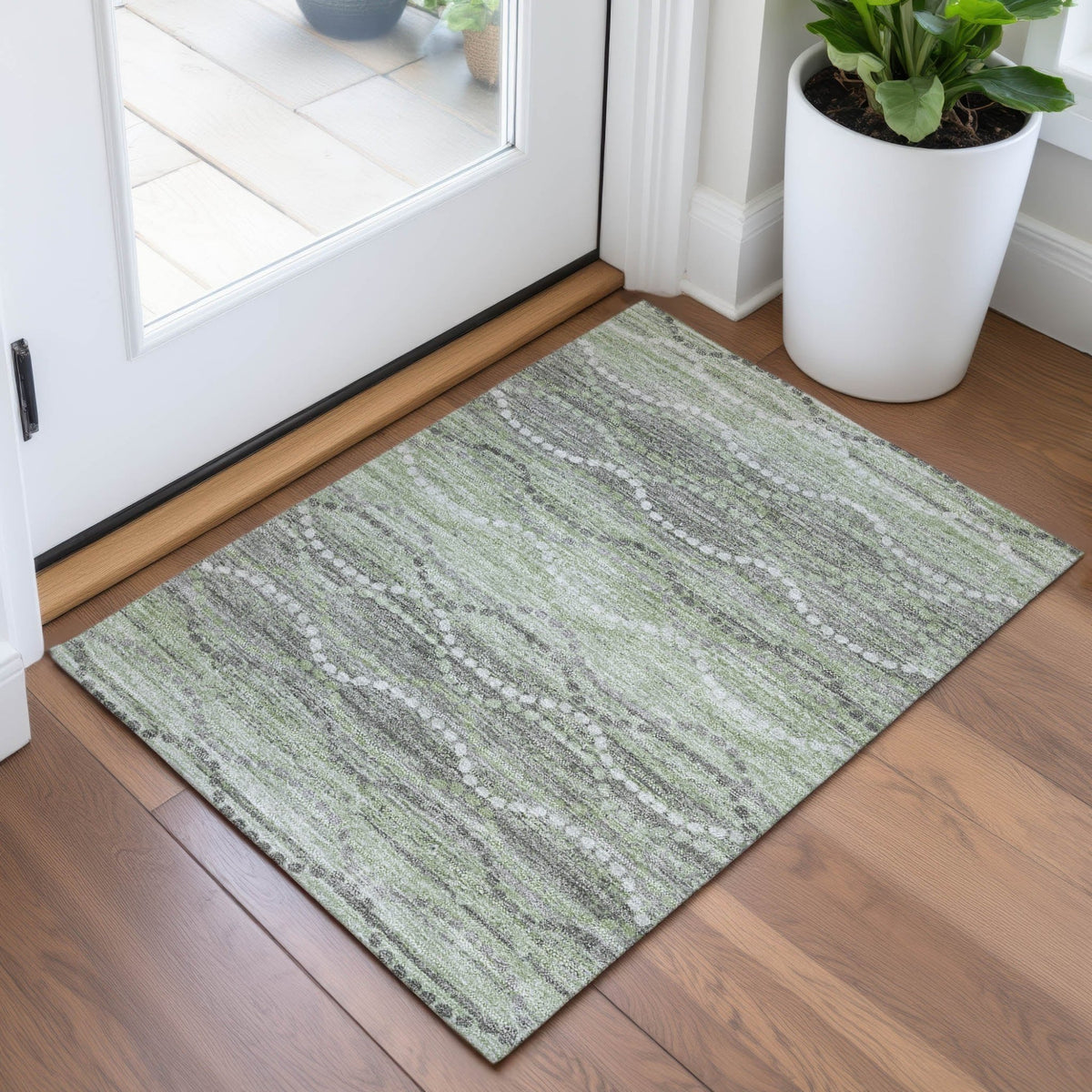 Addison Chantille ACN2030 Gradient Machine Made Transitional Green Rug
