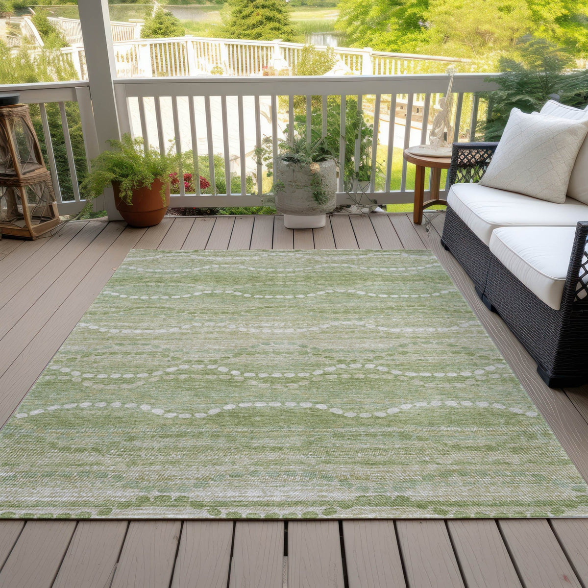 Addison Chantille ACN2030 Gradient Machine Made Transitional Sage Rug