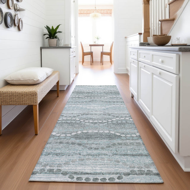 Addison Chantille ACN2030 Gradient Machine Made Transitional Teal Rug