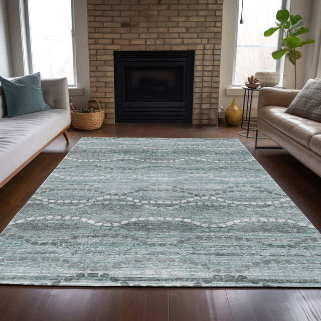 Addison Chantille ACN2030 Gradient Machine Made Transitional Teal Rug