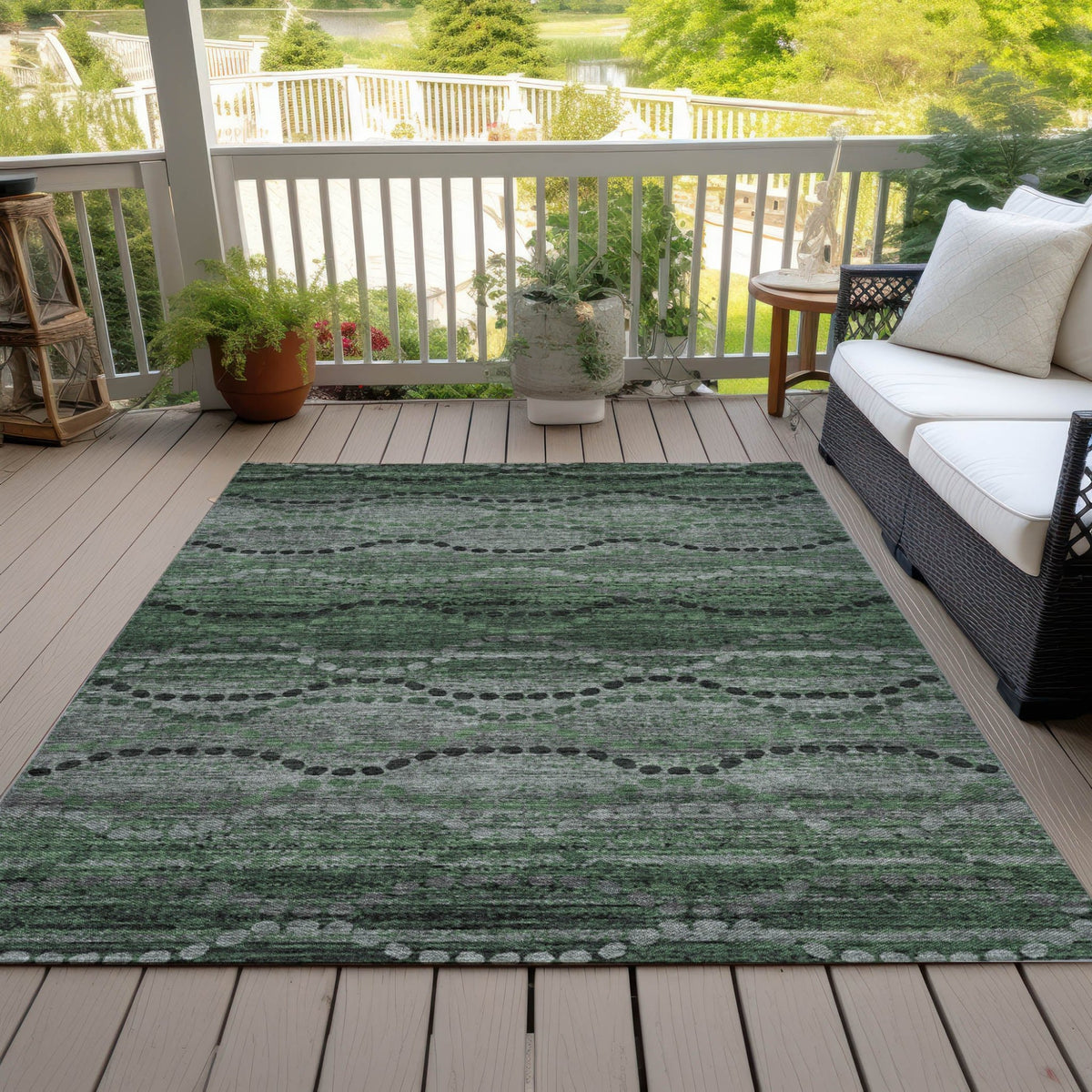 Addison Chantille ACN2031 Gradient Machine Made Transitional Olive Rug