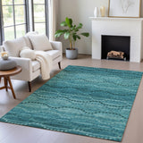 Addison Chantille ACN2031 Gradient Machine Made Transitional Turquoise Rug