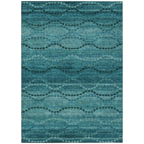 Addison Chantille ACN2031 Gradient Machine Made Transitional Turquoise Rug