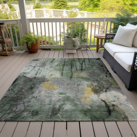 Addison Chantille ACN2032 Abstract Machine Made Transitional Pewter Rug