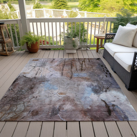 Addison Chantille ACN2032 Abstract Machine Made Transitional Taupe Rug