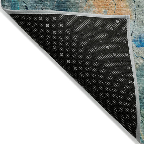 Addison Chantille ACN2032 Abstract Machine Made Transitional Teal Rug