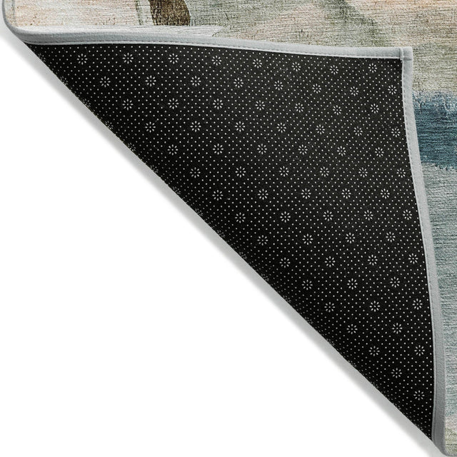 Addison Chantille ACN2033 Abstract Machine Made Transitional Green Rug