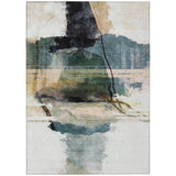 Addison Chantille ACN2033 Abstract Machine Made Transitional Green Rug