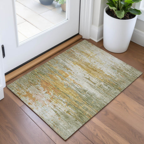 Addison Chantille ACN2034 Abstract Machine Made Transitional Aloe Rug