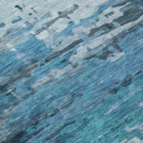 Addison Chantille ACN2034 Abstract Machine Made Transitional Blue Rug