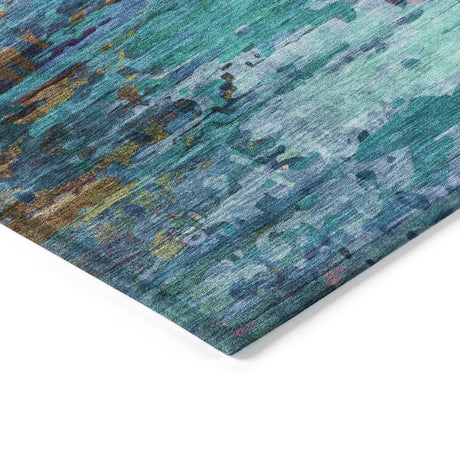 Addison Chantille ACN2035 Abstract Machine Made Transitional Blue Rug
