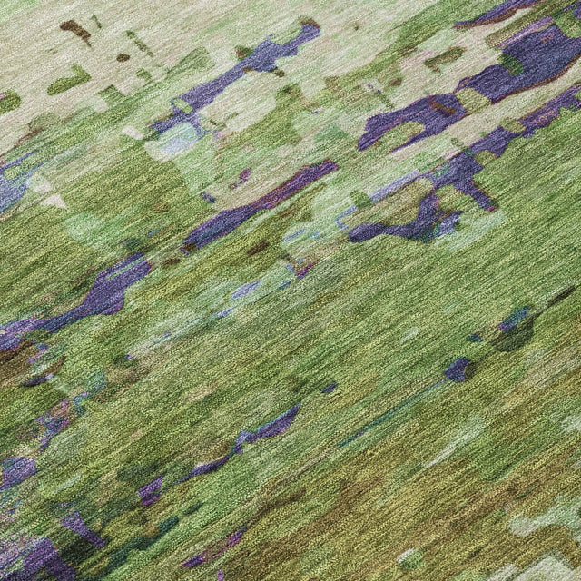 Addison Chantille ACN2035 Abstract Machine Made Transitional Green Rug