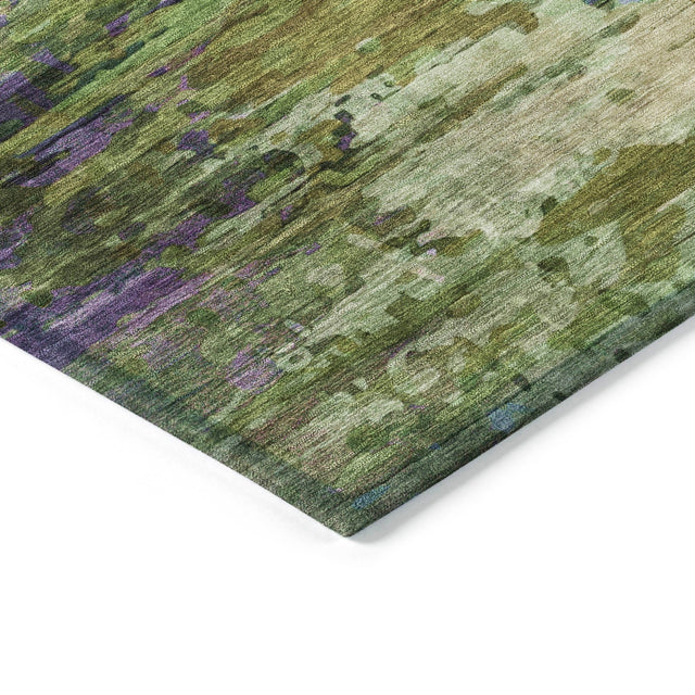 Addison Chantille ACN2035 Abstract Machine Made Transitional Green Rug
