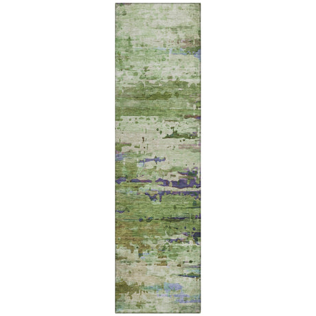Addison Chantille ACN2035 Abstract Machine Made Transitional Green Rug