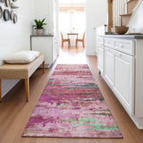 Addison Chantille ACN2035 Abstract Machine Made Transitional Pink Rug