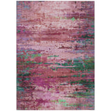 Addison Chantille ACN2035 Abstract Machine Made Transitional Pink Rug