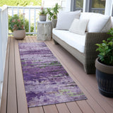 Addison Chantille ACN2035 Abstract Machine Made Transitional Purple Rug