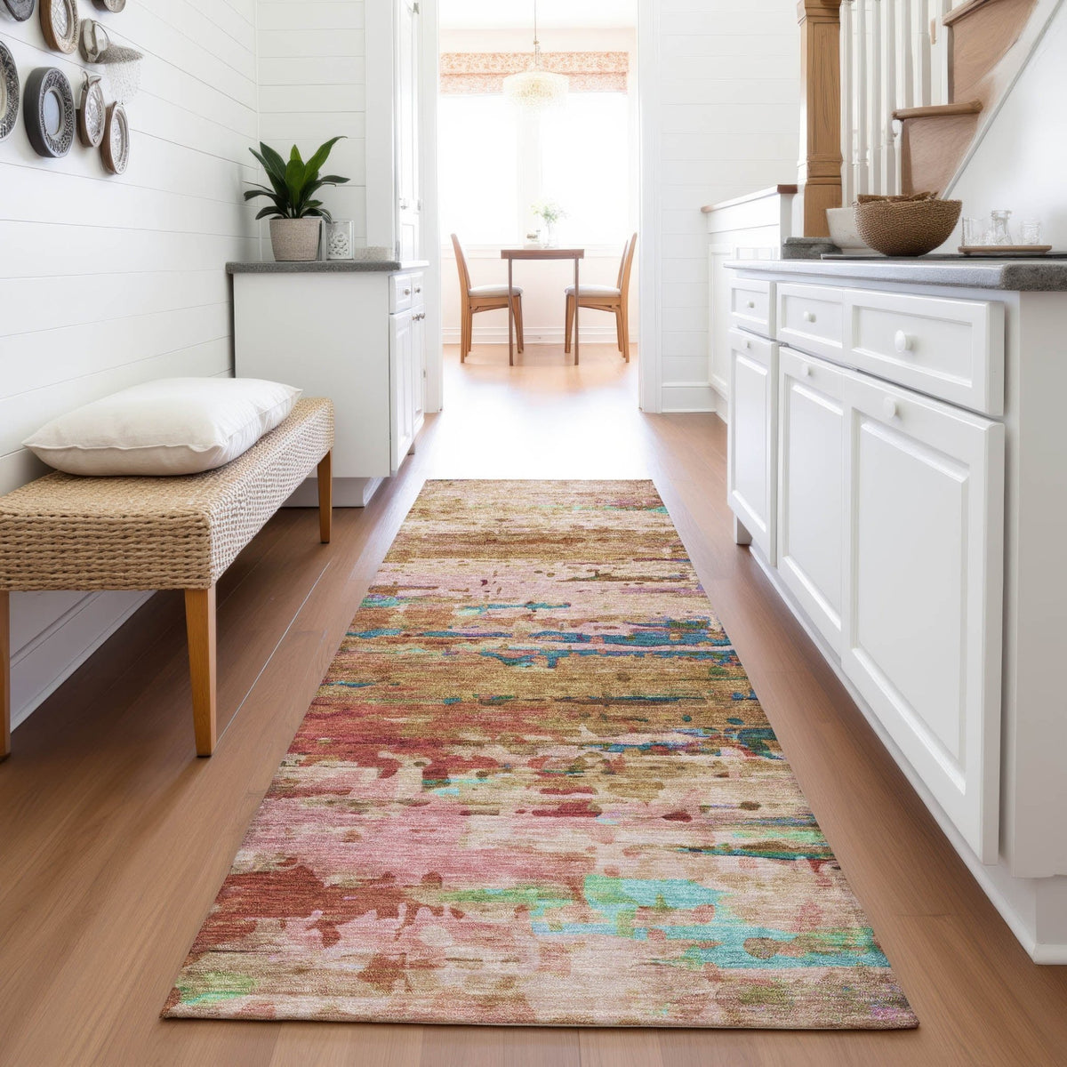 Addison Chantille ACN2035 Abstract Machine Made Transitional Sage Rug