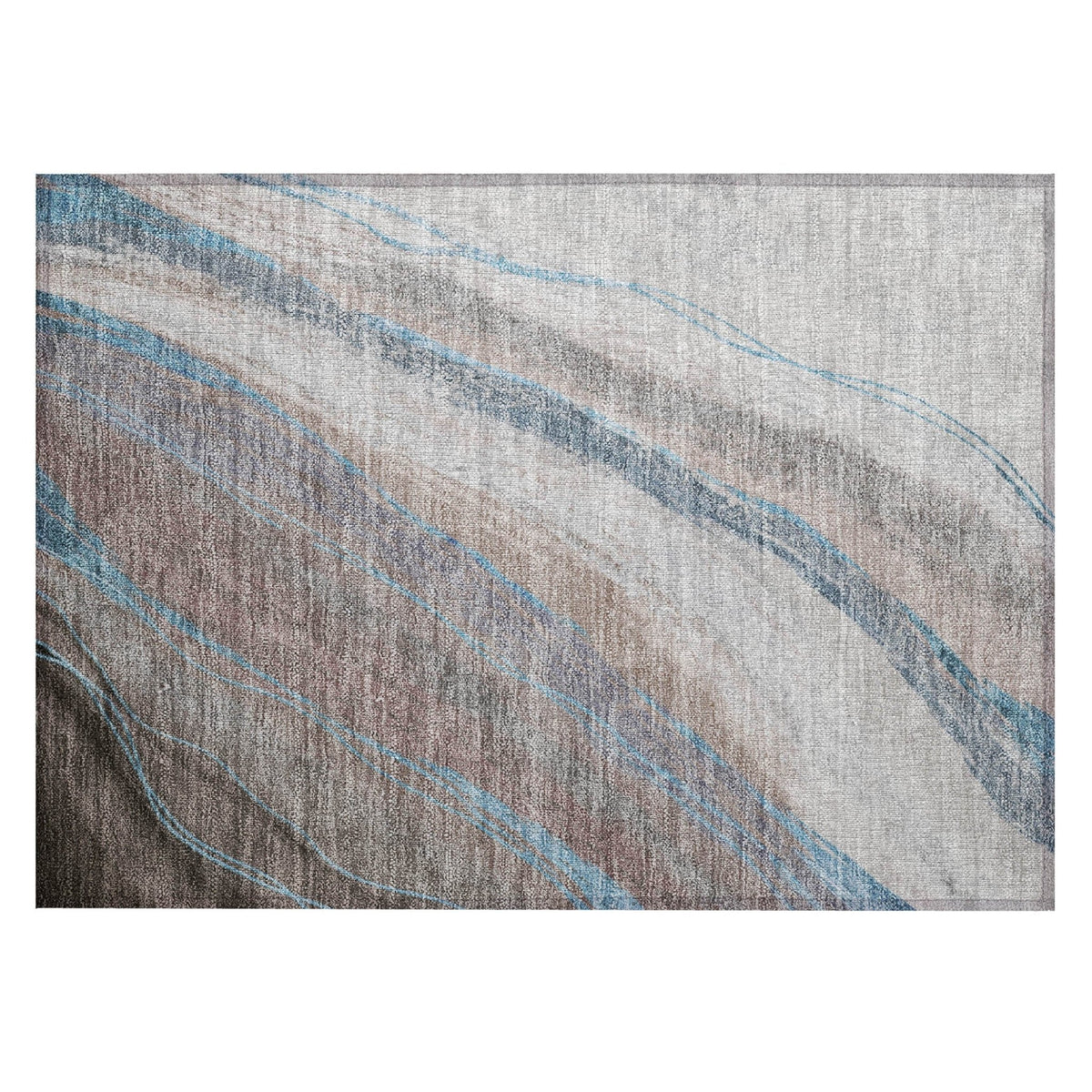 Addison Chantille ACN2036 Swirls Machine Made Transitional Brown Rug