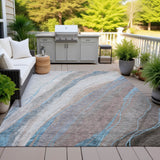 Addison Chantille ACN2036 Swirls Machine Made Transitional Brown Rug