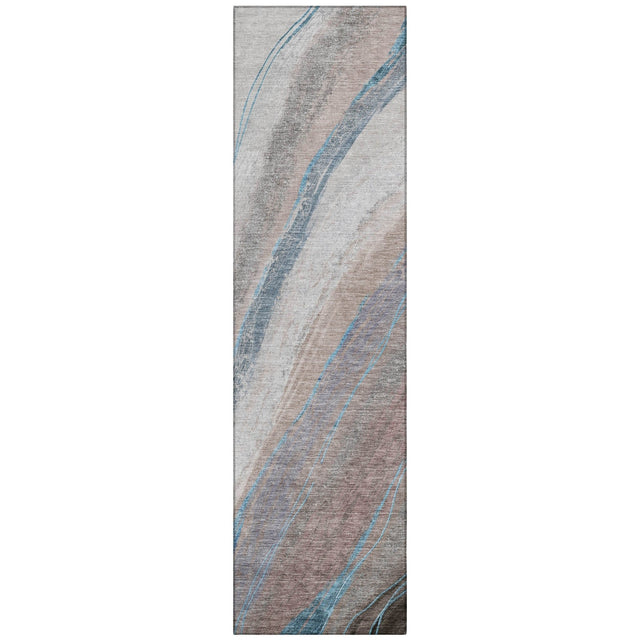Addison Chantille ACN2036 Swirls Machine Made Transitional Brown Rug