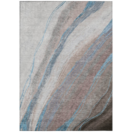 Addison Chantille ACN2036 Swirls Machine Made Transitional Brown Rug