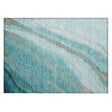 Addison Chantille ACN2036 Swirls Machine Made Transitional Turquoise Rug