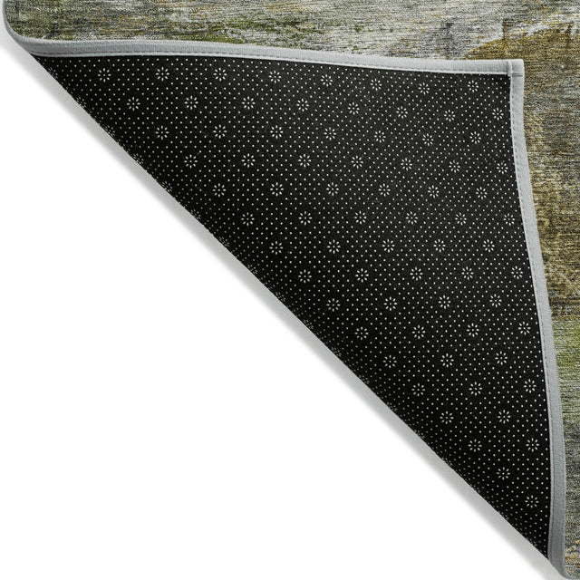 Addison Chantille ACN2039 Abstract Machine Made Transitional Olive Rug
