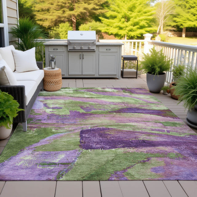 Addison Chantille ACN2040 Abstract Machine Made Transitional Purple Rug