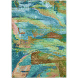 Addison Chantille ACN2040 Abstract Machine Made Transitional Teal Rug