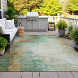 Addison Chantille ACN2041 Abstract Machine Made Transitional Aloe Rug