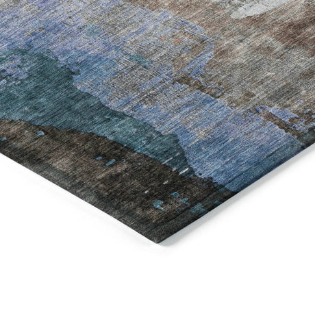 Addison Chantille ACN2041 Abstract Machine Made Transitional Brown Rug