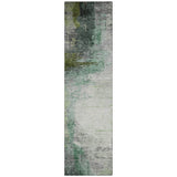 Addison Chantille ACN2041 Abstract Machine Made Transitional Green Rug