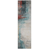 Addison Chantille ACN2041 Abstract Machine Made Transitional Teal Rug