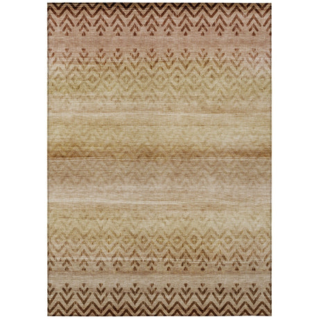 Addison Chantille ACN2042 Geometric Machine Made Transitional Beige Rug