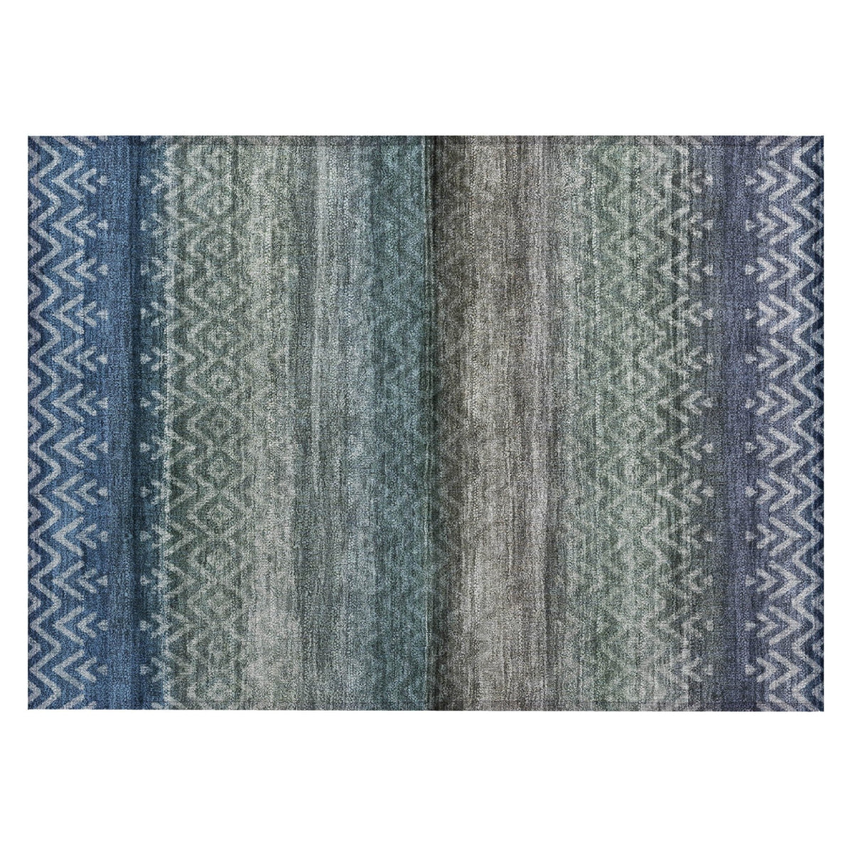 Addison Chantille ACN2042 Geometric Machine Made Transitional Blue Rug