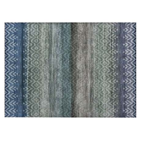 Addison Chantille ACN2042 Geometric Machine Made Transitional Blue Rug
