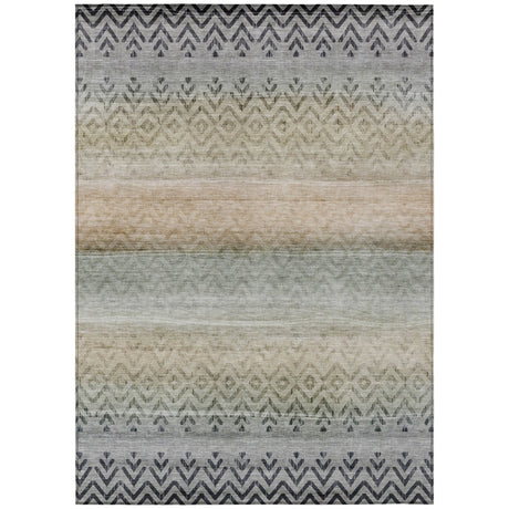 Addison Chantille ACN2042 Geometric Machine Made Transitional Gray Rug