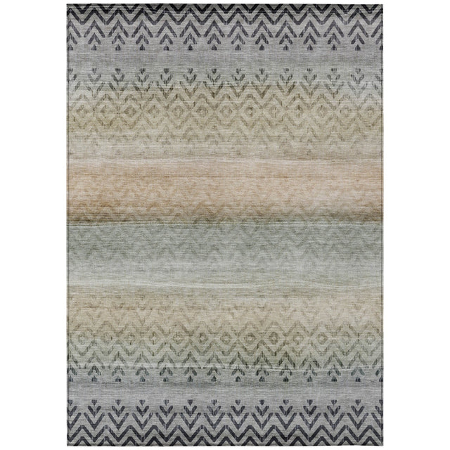 Addison Chantille ACN2042 Geometric Machine Made Transitional Gray Rug