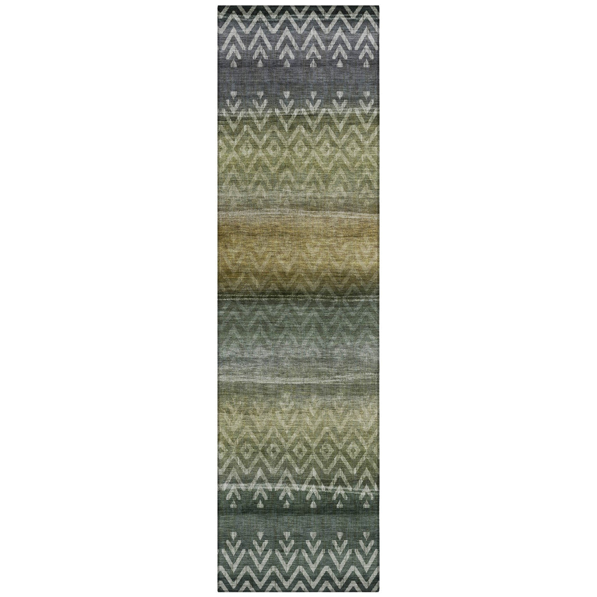 Addison Chantille ACN2042 Geometric Machine Made Transitional Green Rug
