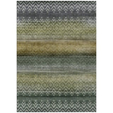 Addison Chantille ACN2042 Geometric Machine Made Transitional Green Rug