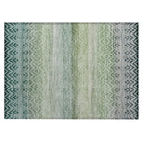 Addison Chantille ACN2042 Geometric Machine Made Transitional Teal Rug
