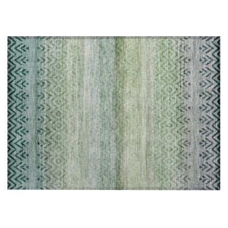 Addison Chantille ACN2042 Geometric Machine Made Transitional Teal Rug