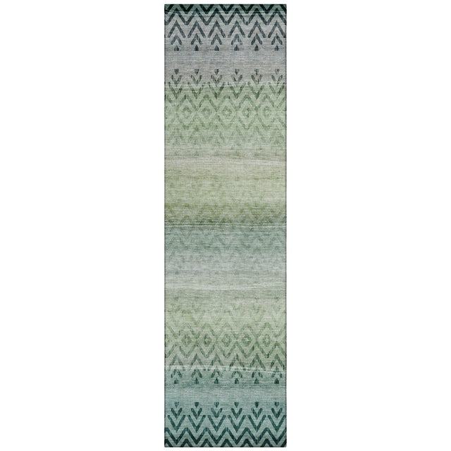 Addison Chantille ACN2042 Geometric Machine Made Transitional Teal Rug