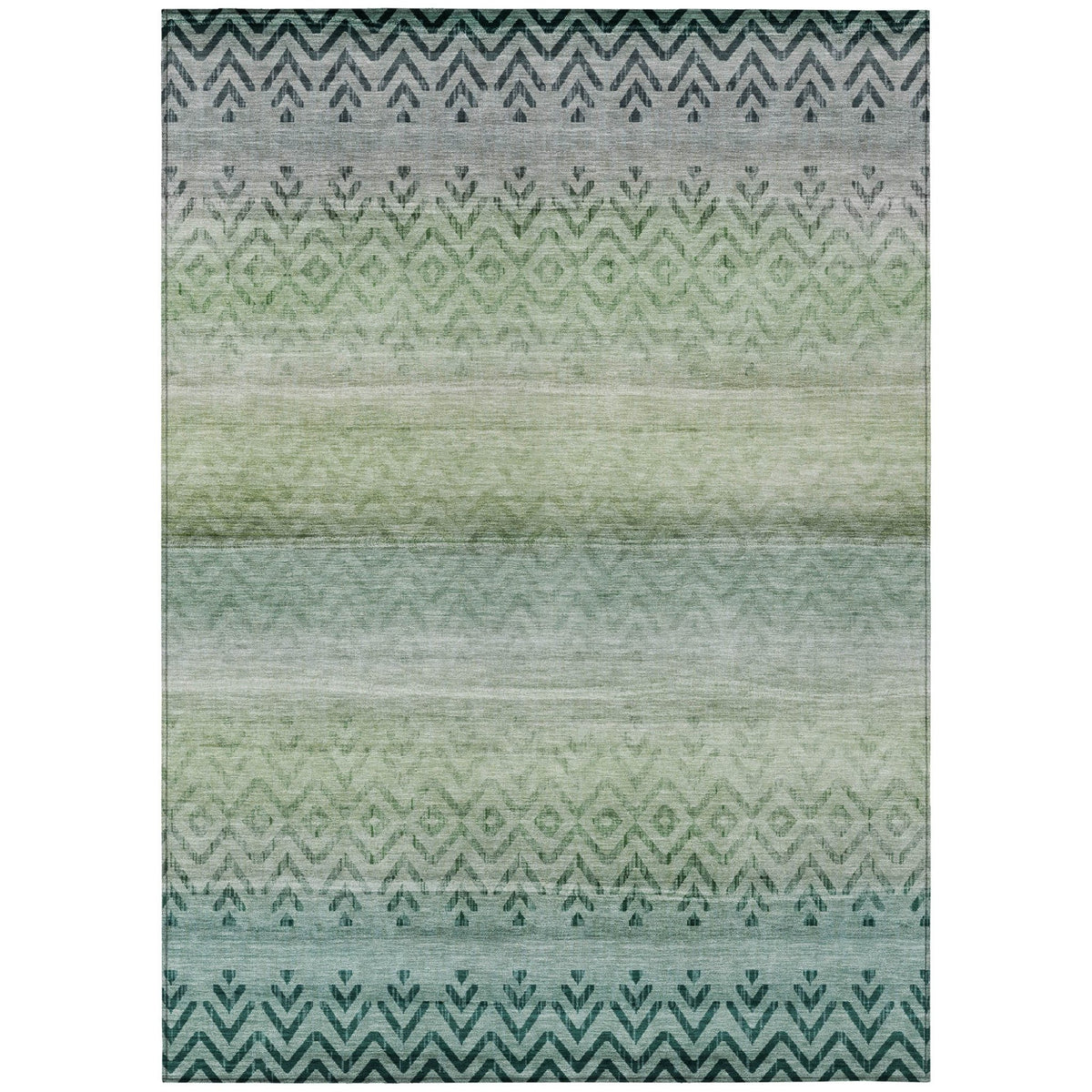 Addison Chantille ACN2042 Geometric Machine Made Transitional Teal Rug
