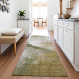 Addison Chantille ACN2043 Abstract Machine Made Transitional Green Rug