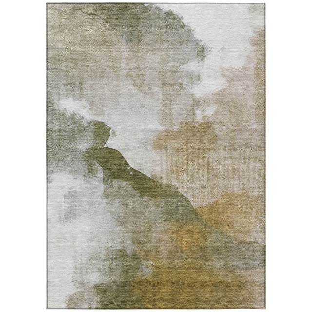 Addison Chantille ACN2043 Abstract Machine Made Transitional Green Rug