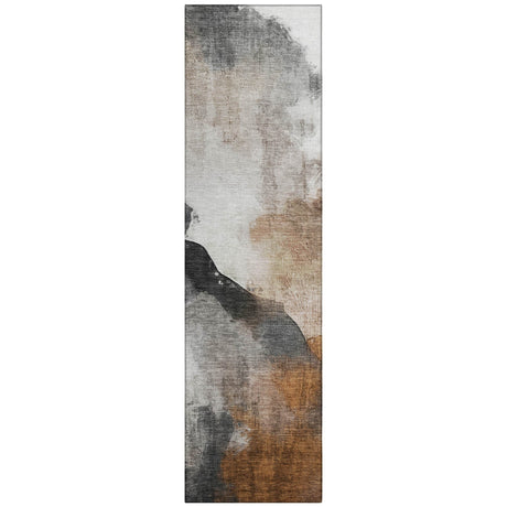 Addison Chantille ACN2043 Abstract Machine Made Transitional Paprika Rug